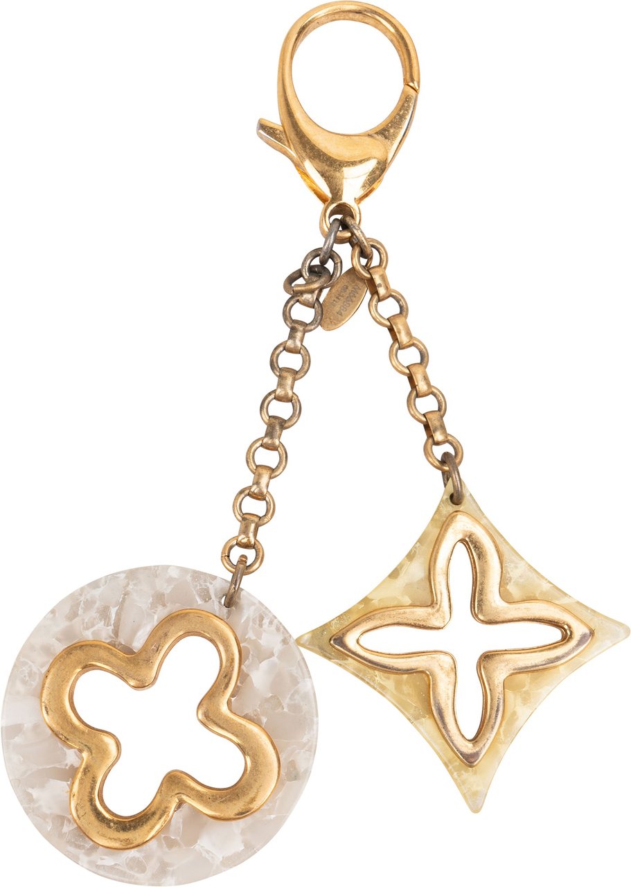 Louis Vuitton Louis Vuitton Crystal Flower Keychain Goud