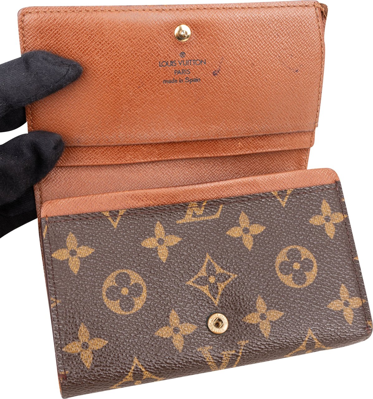 Louis Vuitton Louis Vuitton Canvas Monogram Tresor Wallet Bruin