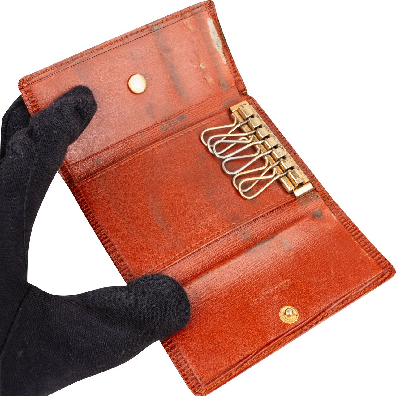 Louis Vuitton Louis Vuitton Cognac Epi Leather Keyholder Bruin