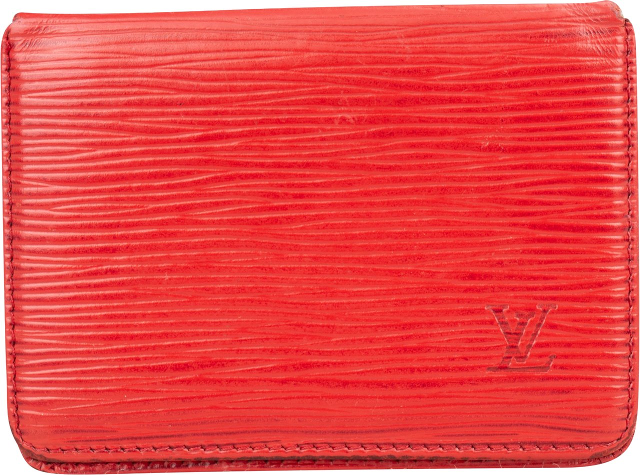 Louis Vuitton Rouge Epi Leather Cardholder Divers