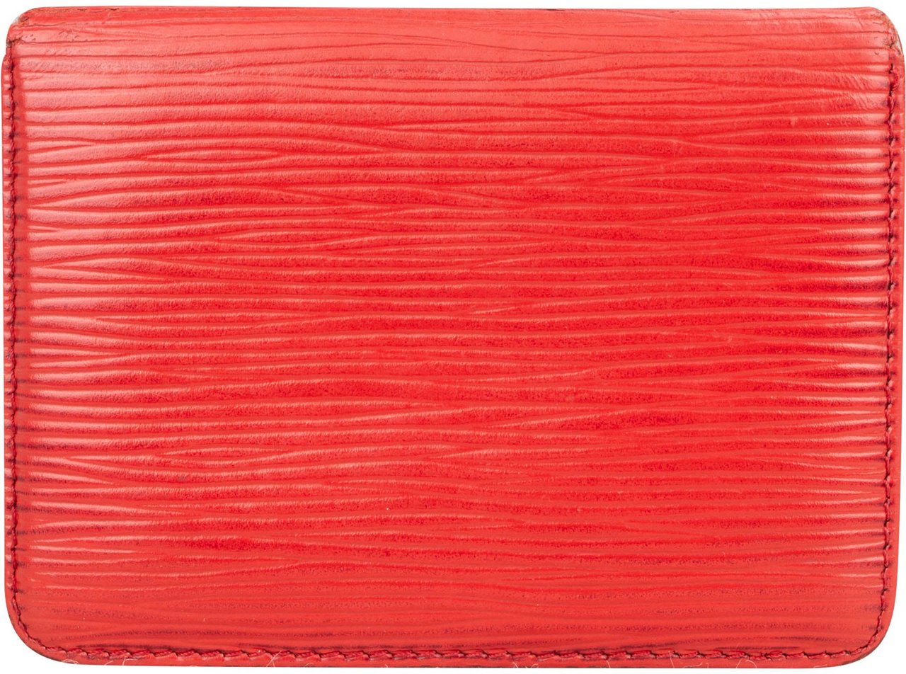 Louis Vuitton Rouge Epi Leather Cardholder Divers
