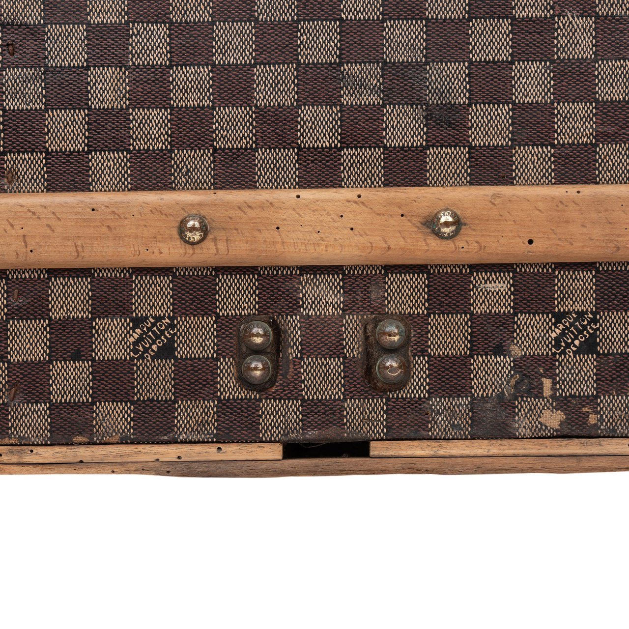 Louis Vuitton Louis Vuitton Damier Mark 2 c.1890s Courrier 100 Trunk Malle Koffer Zwart