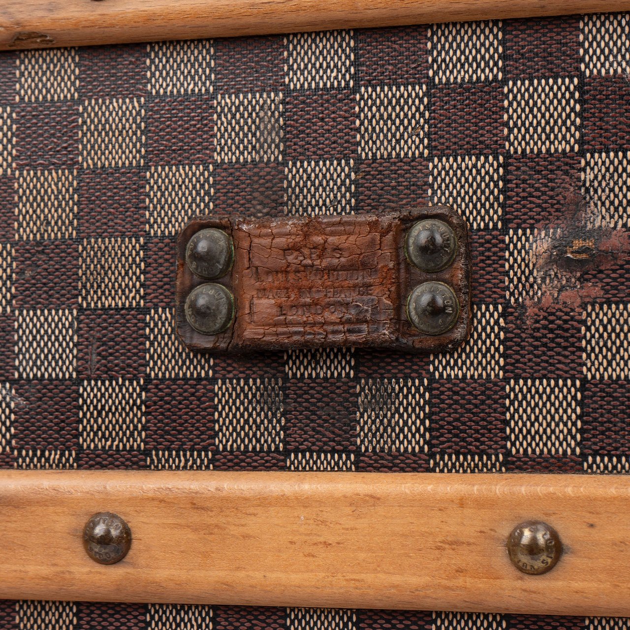 Louis Vuitton Louis Vuitton Damier Mark 2 c.1890s Courrier 100 Trunk Malle Koffer Zwart