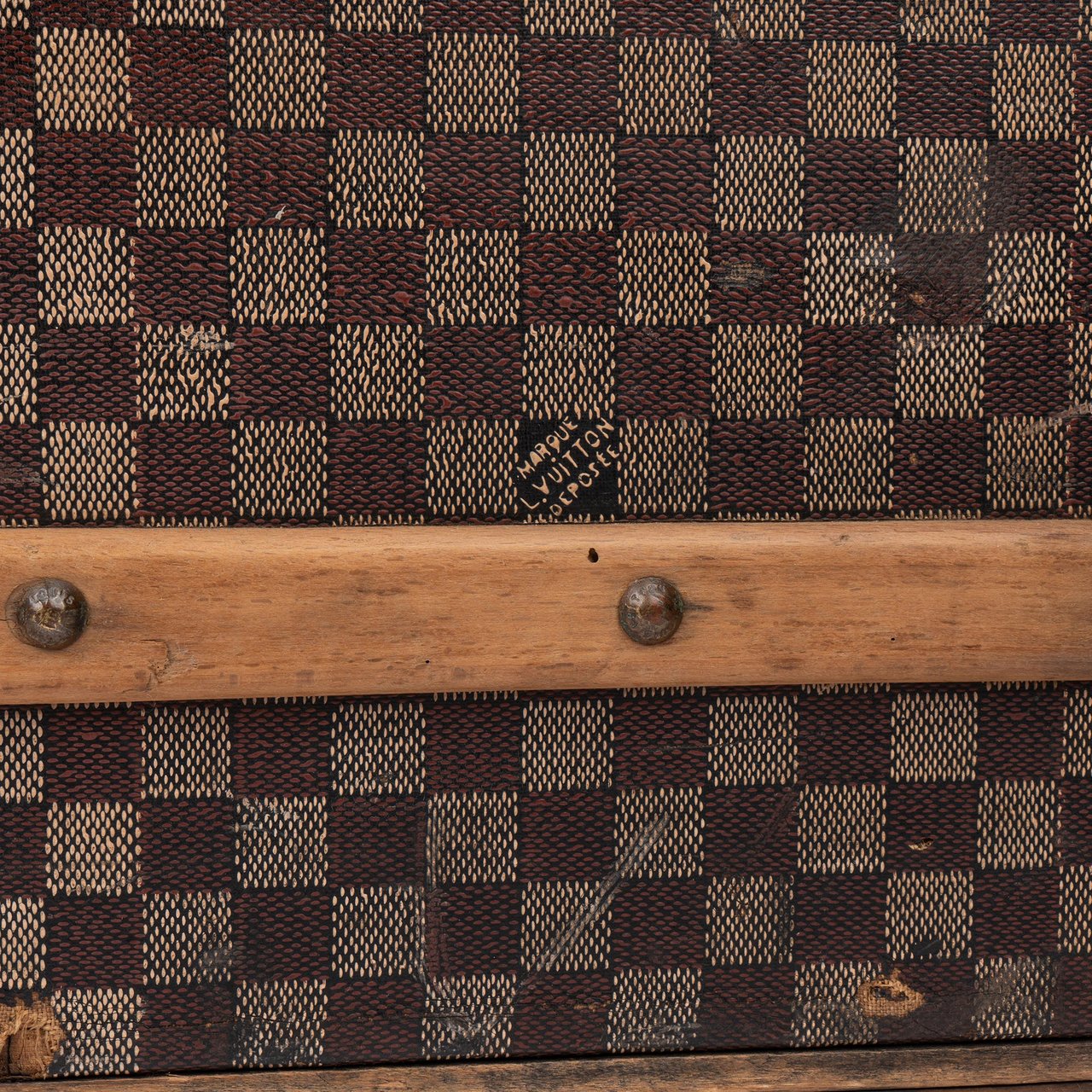 Louis Vuitton Louis Vuitton Damier Mark 2 c.1890s Courrier 100 Trunk Malle Koffer Zwart