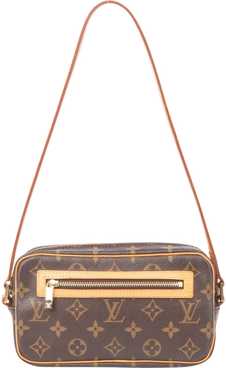 Louis Vuitton Louis Vuitton Canvas Monogram Pochette Cite Shoulder Bag Bruin