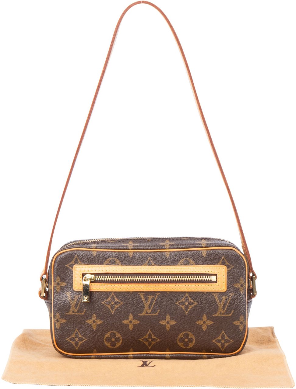 Louis Vuitton Louis Vuitton Canvas Monogram Pochette Cite Shoulder Bag Bruin