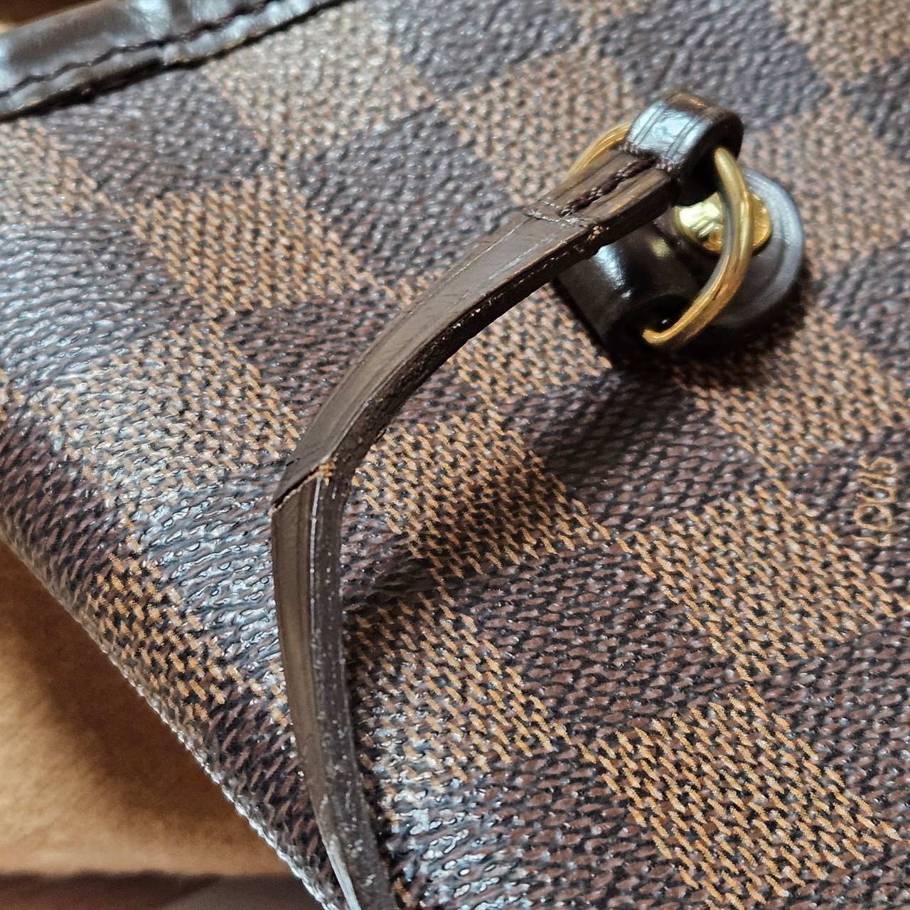 Louis Vuitton Louis Vuitton Damier Ebene Monogram Neverfull MM Shopper Handbag Bruin