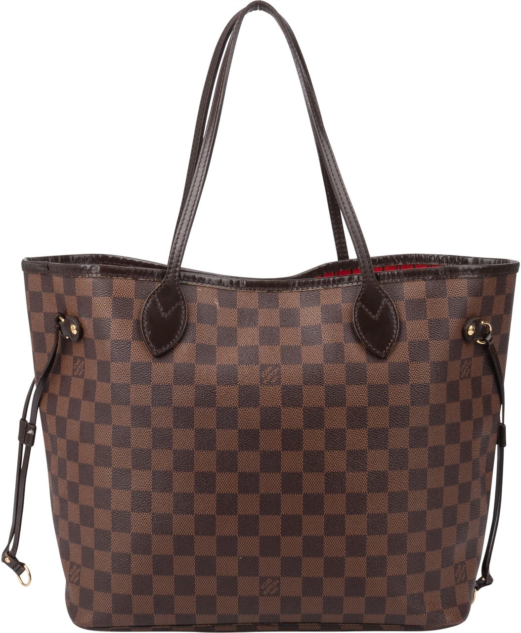 Louis Vuitton Louis Vuitton Damier Ebene Monogram Neverfull MM Shopper Handbag Bruin