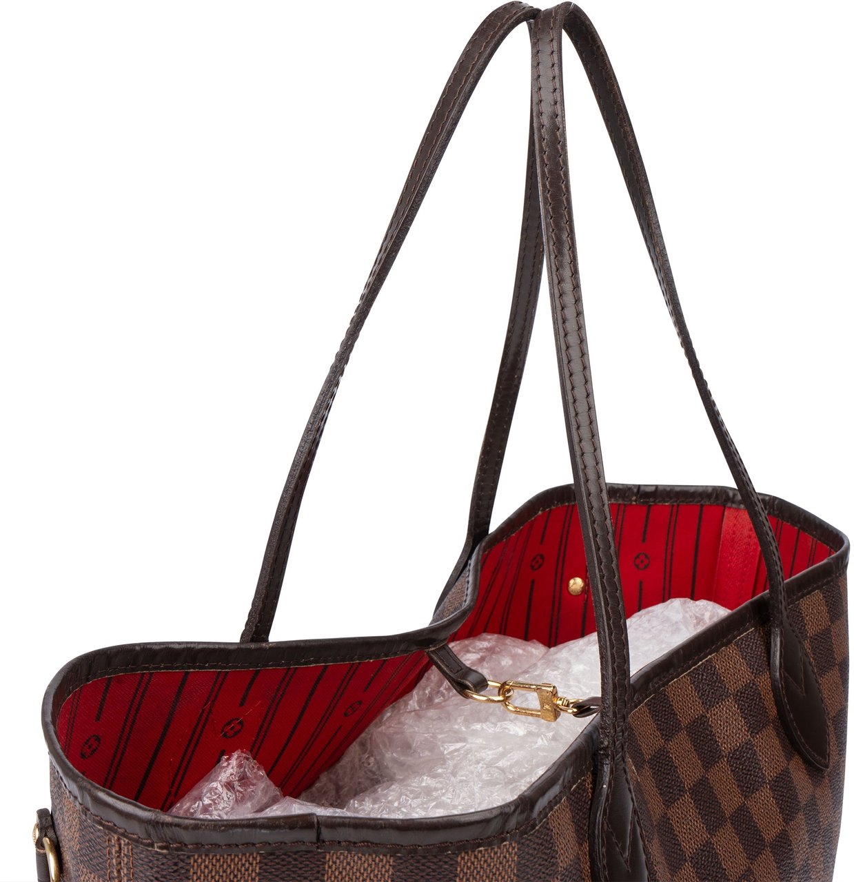Louis Vuitton Louis Vuitton Damier Ebene Monogram Neverfull MM Shopper Handbag Bruin