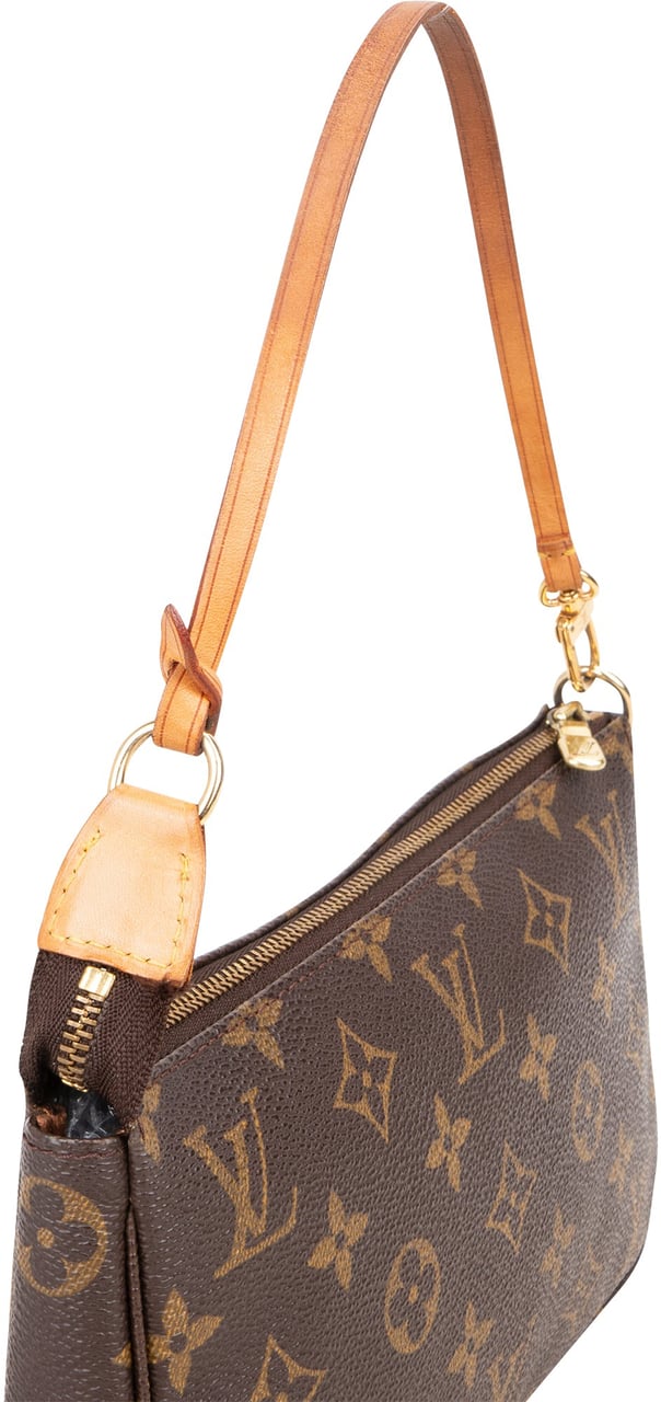 Louis Vuitton Canvas Monogram Pochette Accessoire Handbag Bruin