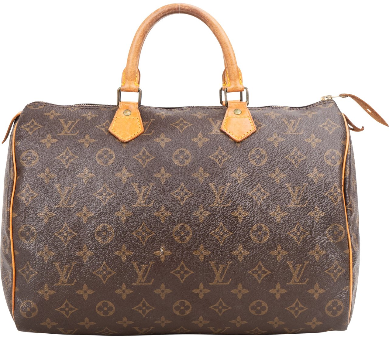 Louis Vuitton Louis Vuitton Canvas Monogram Speedy 35 Handbag Bruin