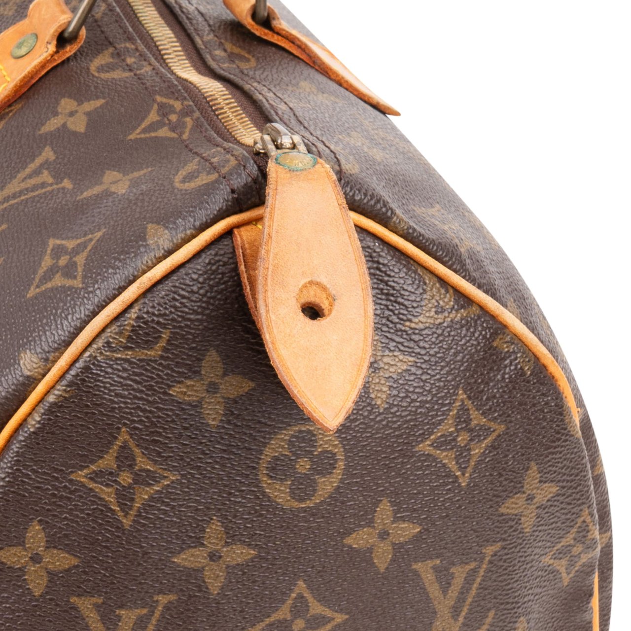 Louis Vuitton Louis Vuitton Canvas Monogram Speedy 35 Handbag Bruin