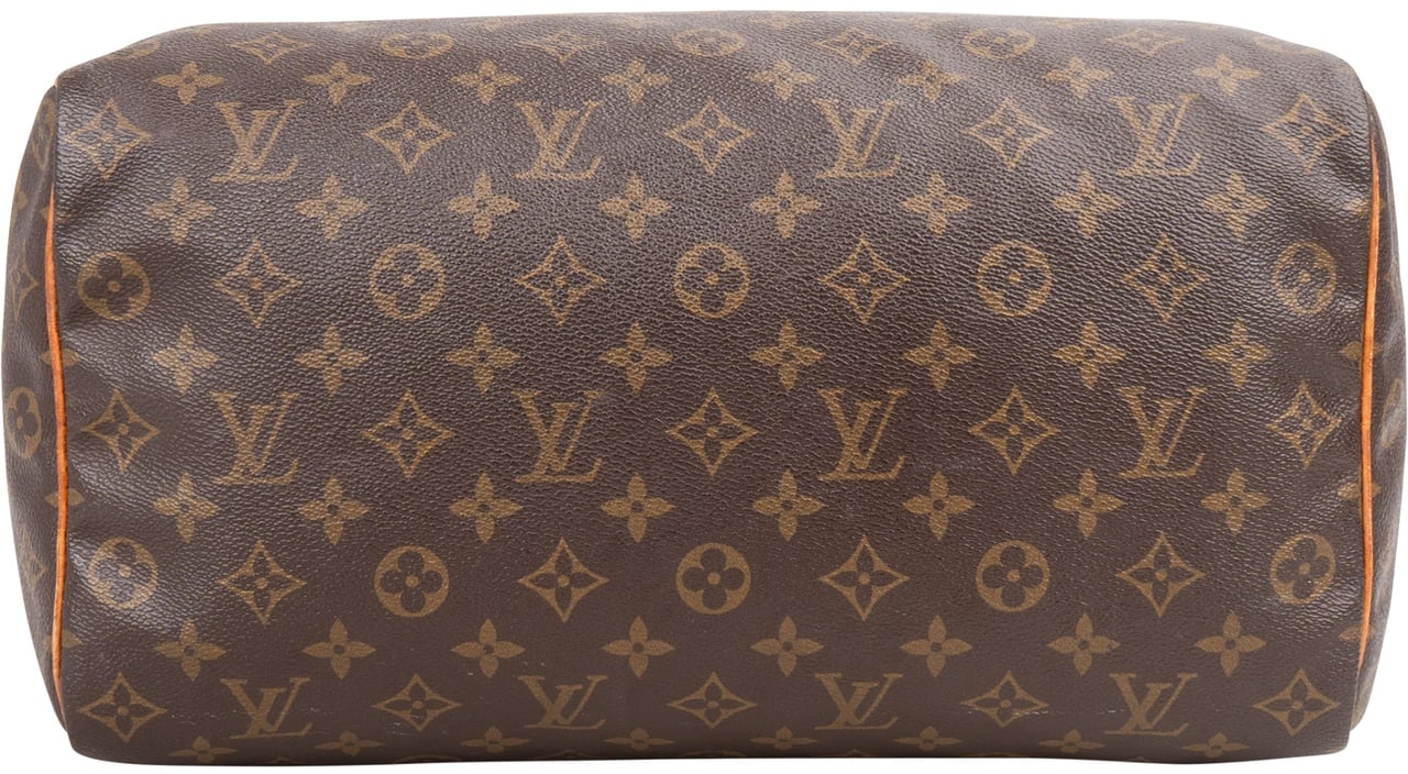 Louis Vuitton Louis Vuitton Canvas Monogram Speedy 35 Handbag Bruin