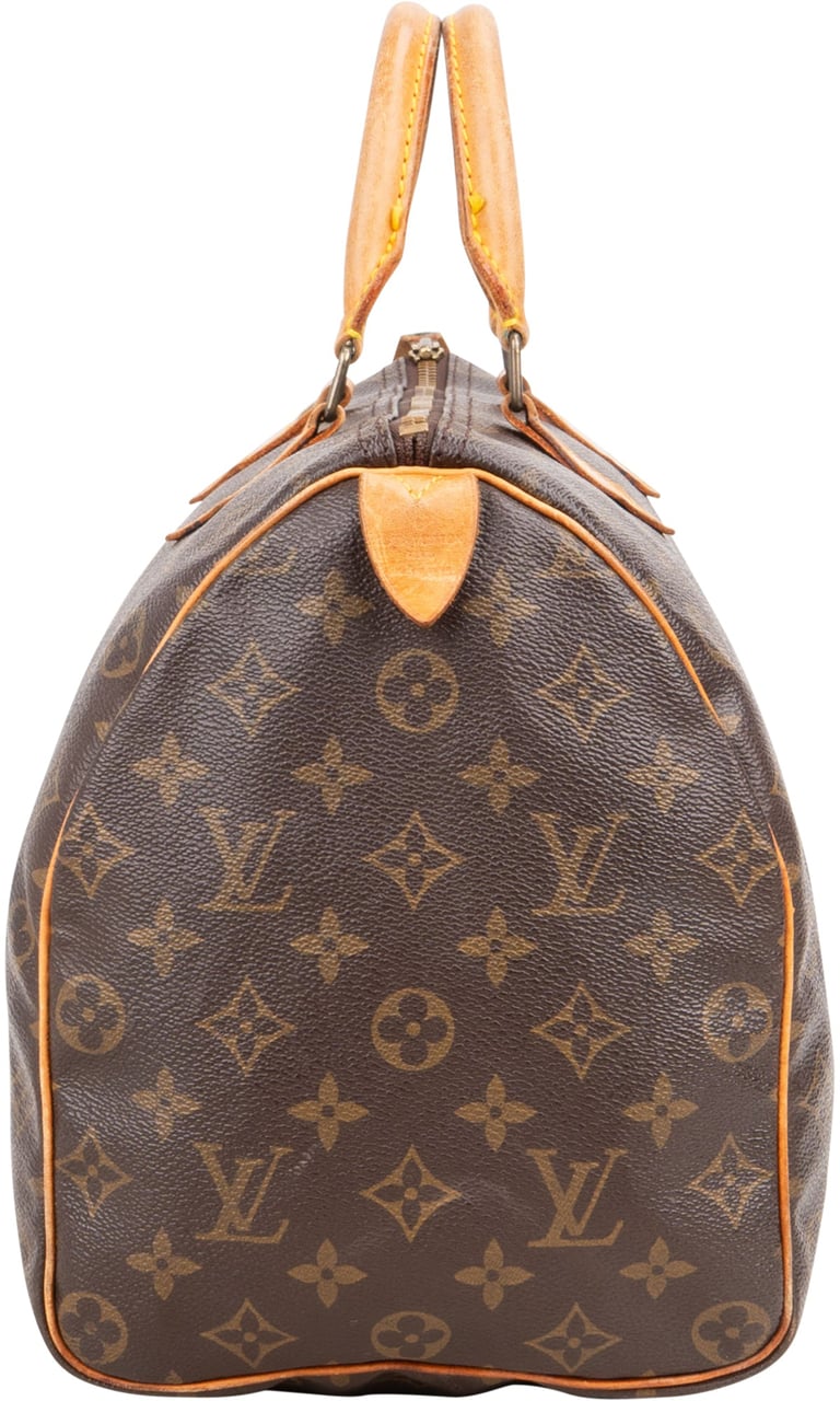 Louis Vuitton Louis Vuitton Canvas Monogram Speedy 35 Handbag Bruin