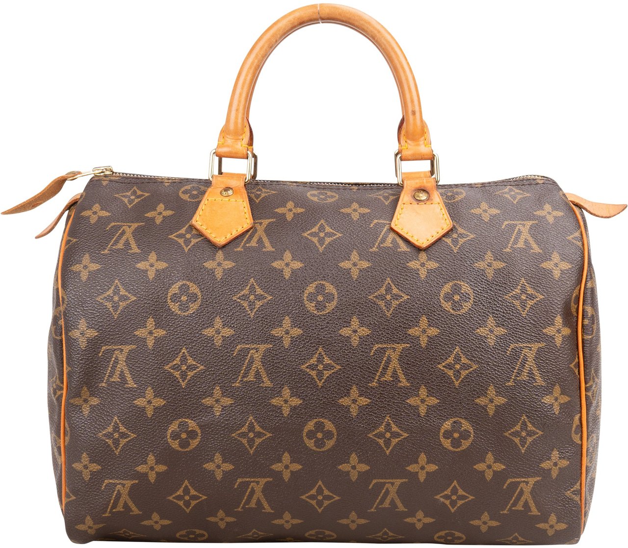 Louis Vuitton Louis Vuitton Canvas Monogram Speedy 30 Handbag Bruin