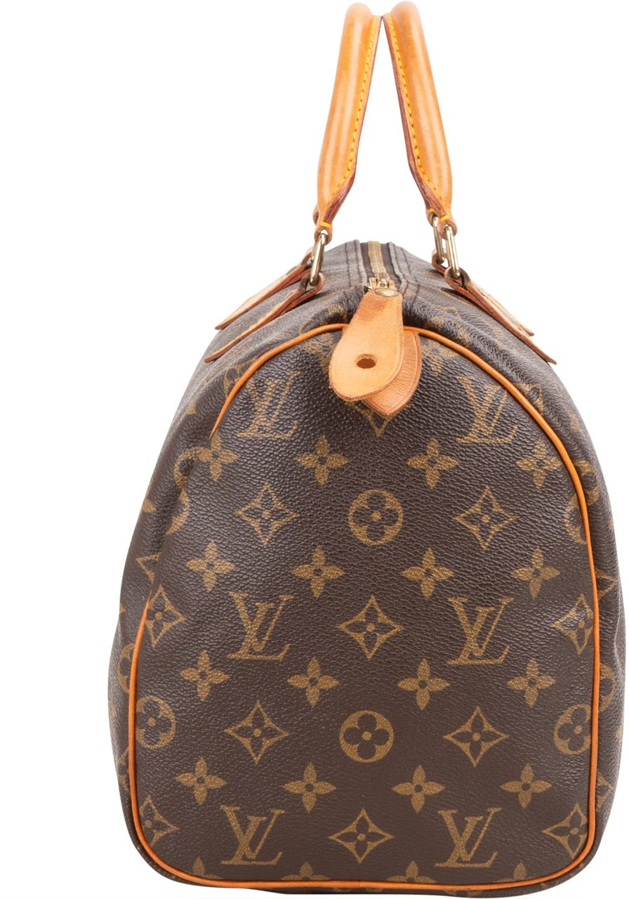 Louis Vuitton Louis Vuitton Canvas Monogram Speedy 30 Handbag Bruin
