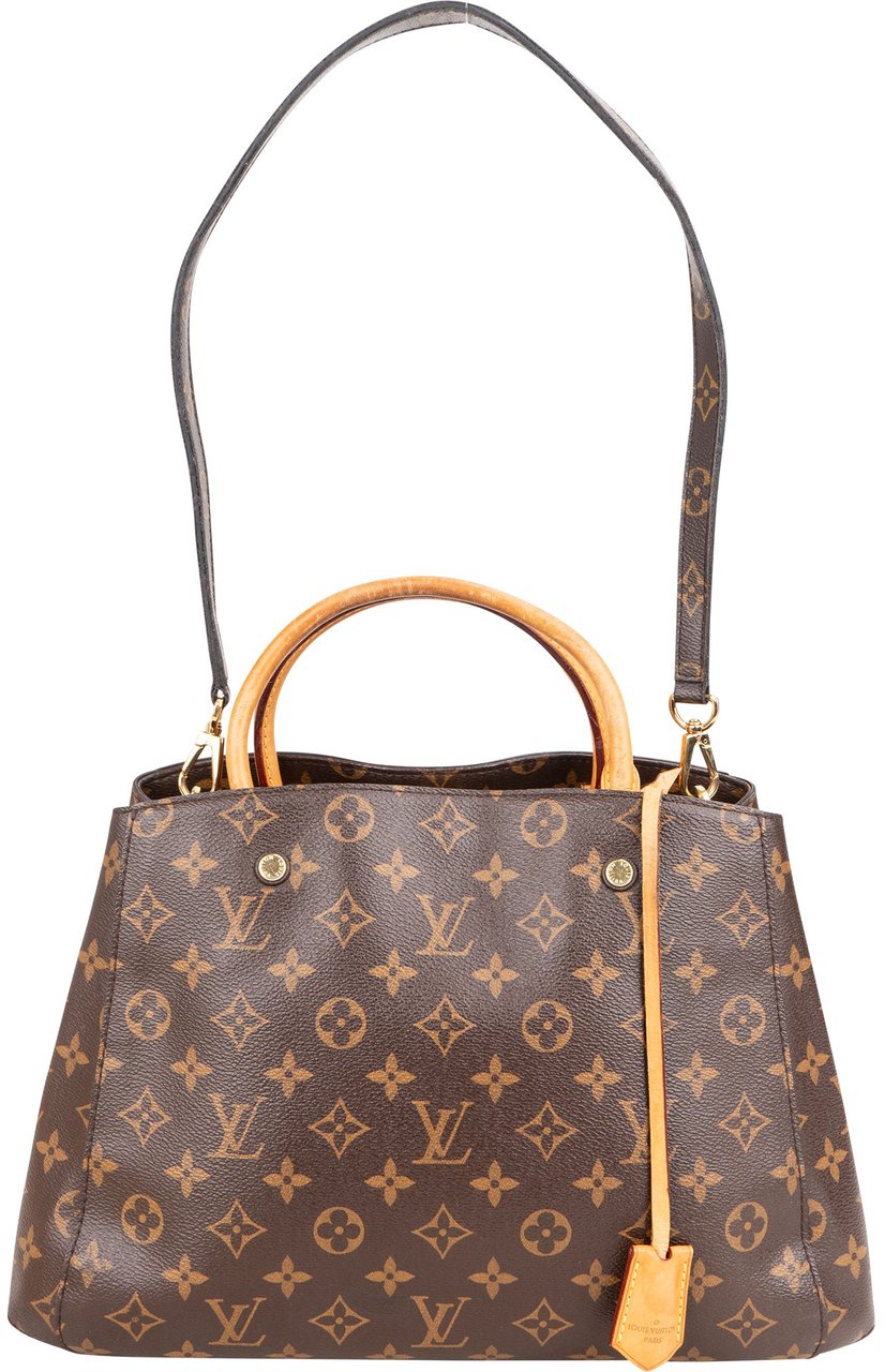 Louis Vuitton Louis Vuitton Canvas Monogram Montaigne MM Handbag Bruin