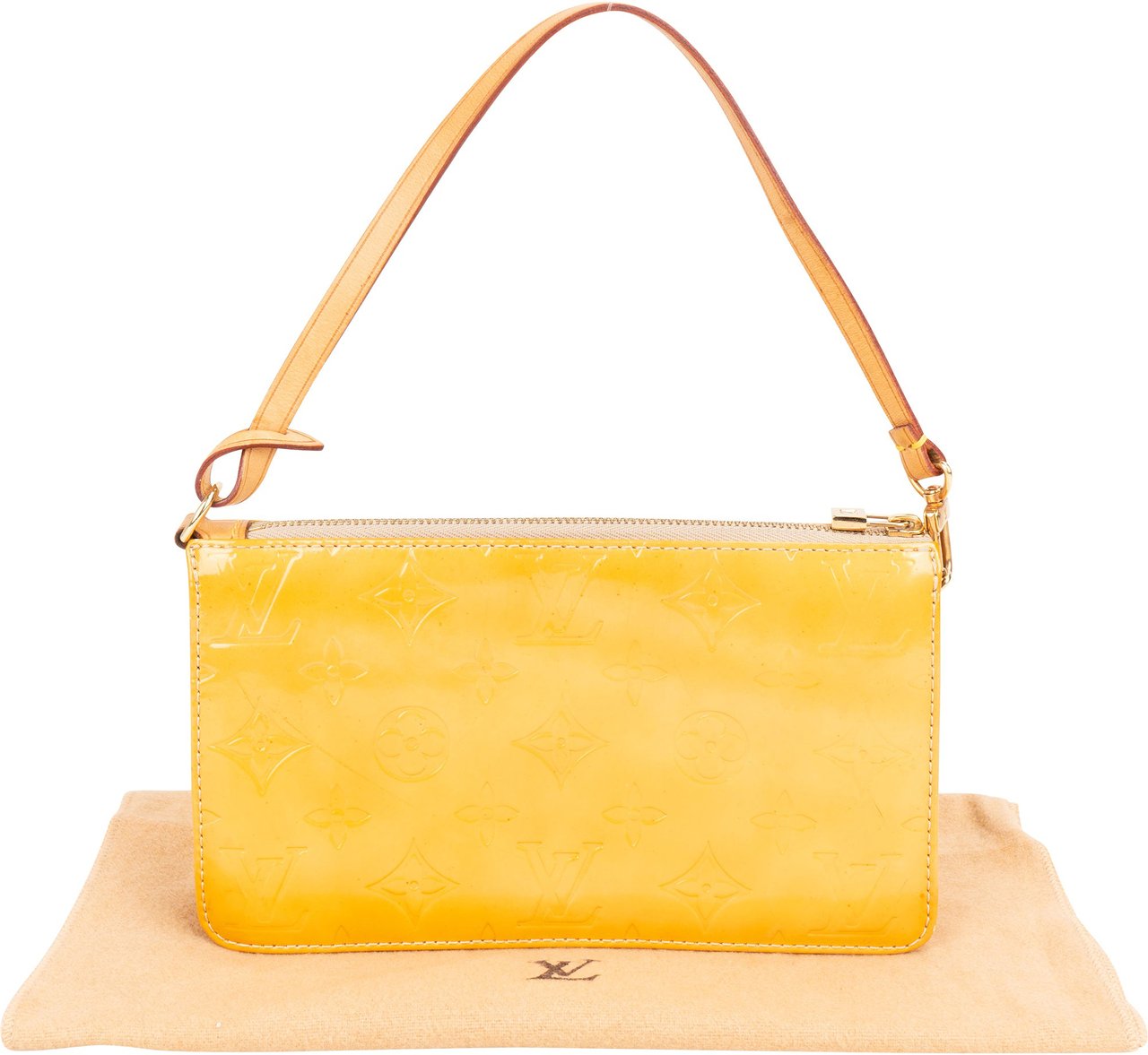 Louis Vuitton Louis Vuitton Yellow Vernis Monogram Lexington Handbag Geel