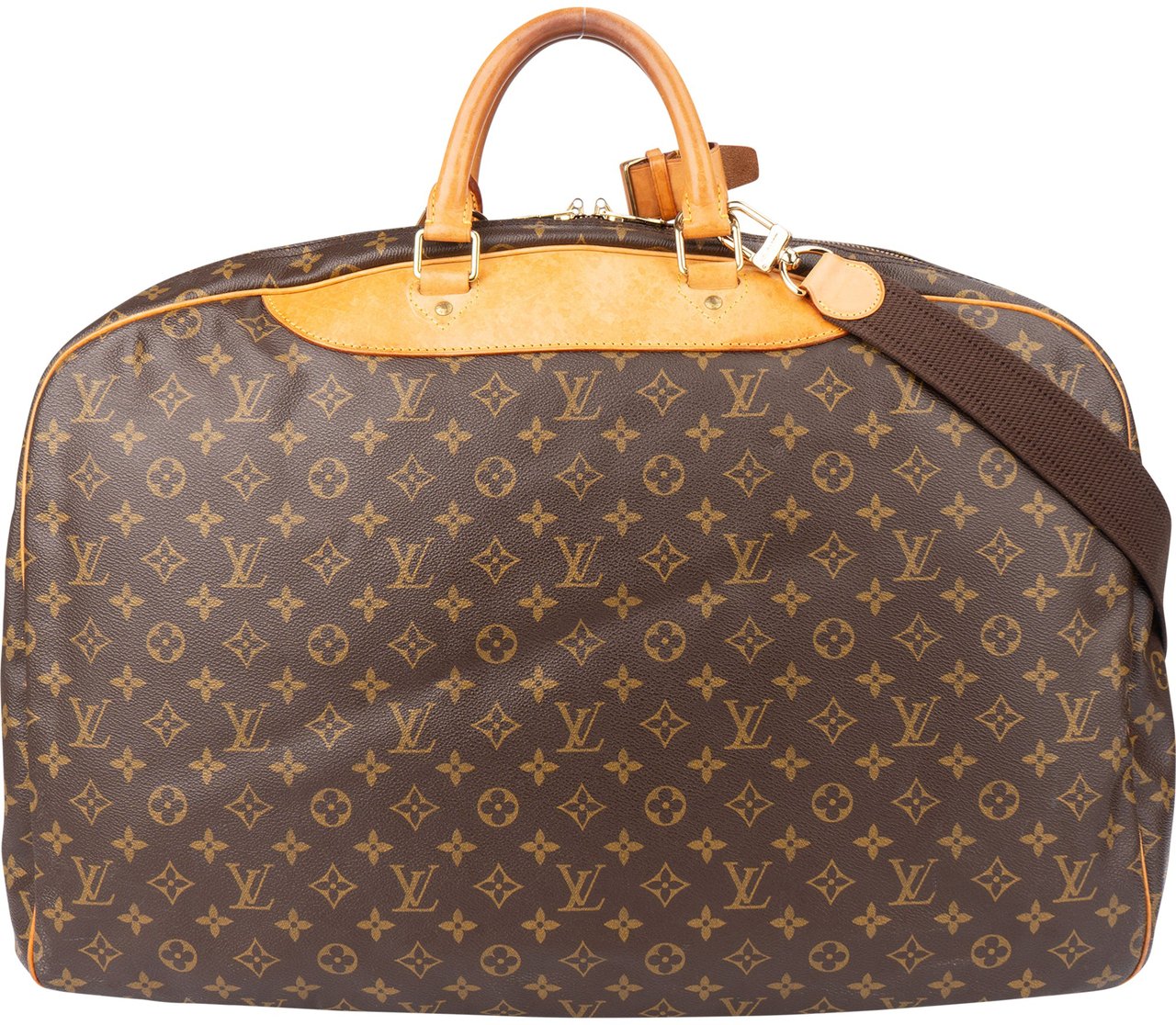 Louis Vuitton Louis Vuitton Canvas Monogram Alize Travel Bag Bruin