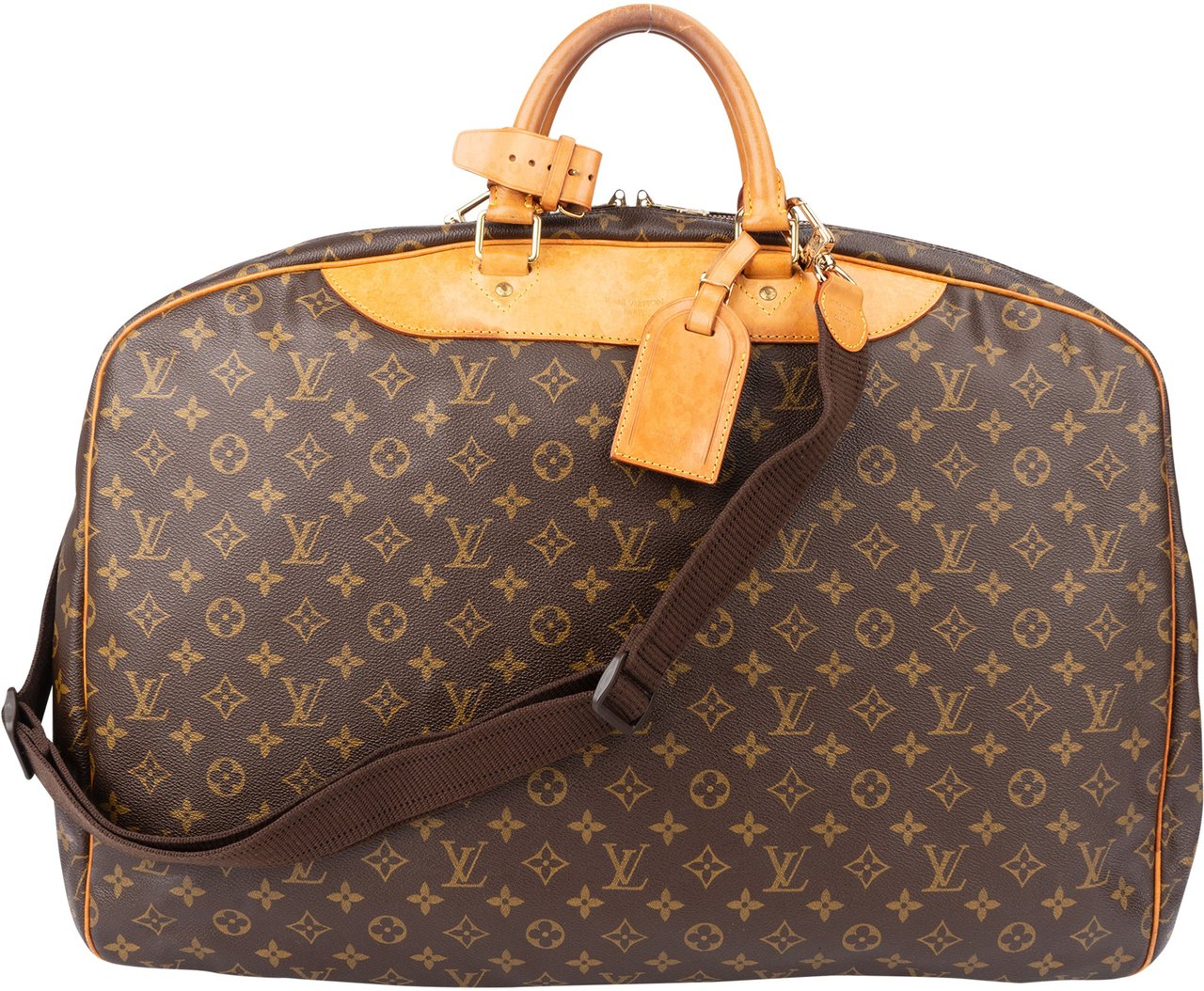 Louis Vuitton Louis Vuitton Canvas Monogram Alize Travel Bag Bruin