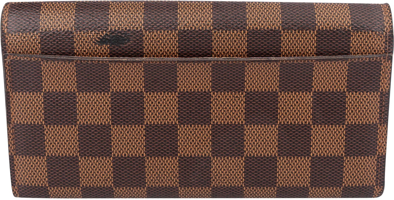 Louis Vuitton Louis Vuitton Damier Ebene Monogram Sarah Wallet Bruin
