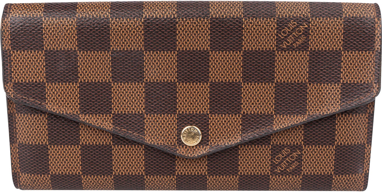 Louis Vuitton Louis Vuitton Damier Ebene Monogram Sarah Wallet Bruin