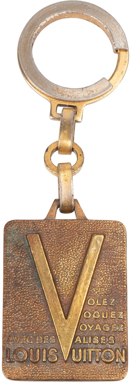 Louis Vuitton Louis Vuitton Vintage Malletier 1854 Pendant Goud