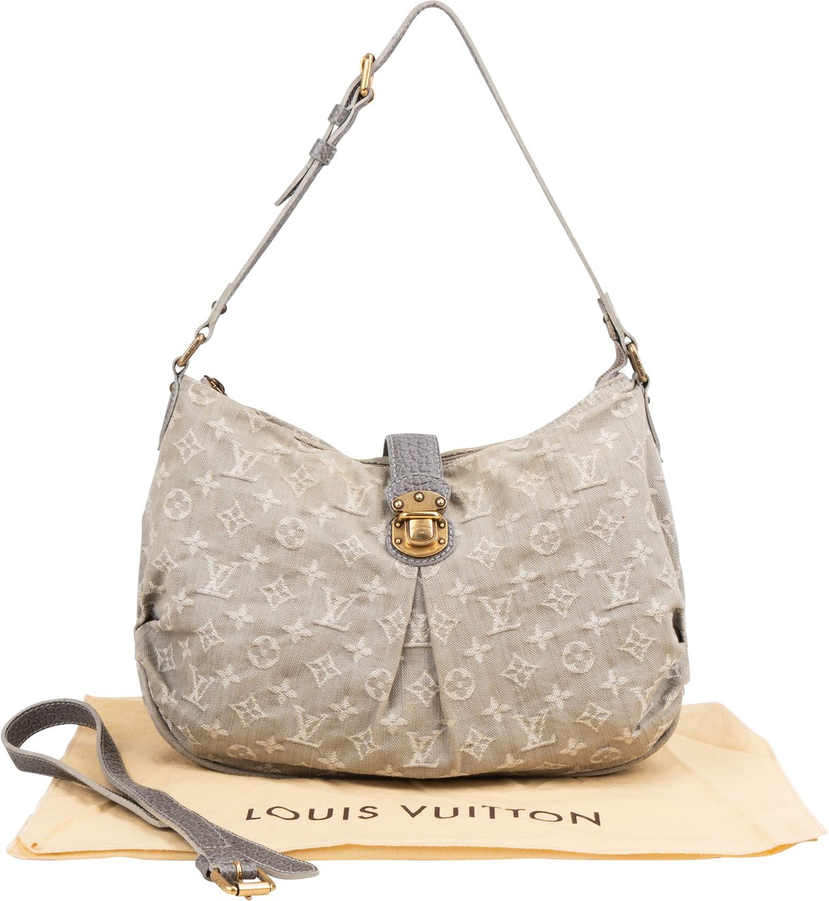 Louis Vuitton Louis Vuitton Denim Monogram Mahina Shoulder Bag Donkergrijs