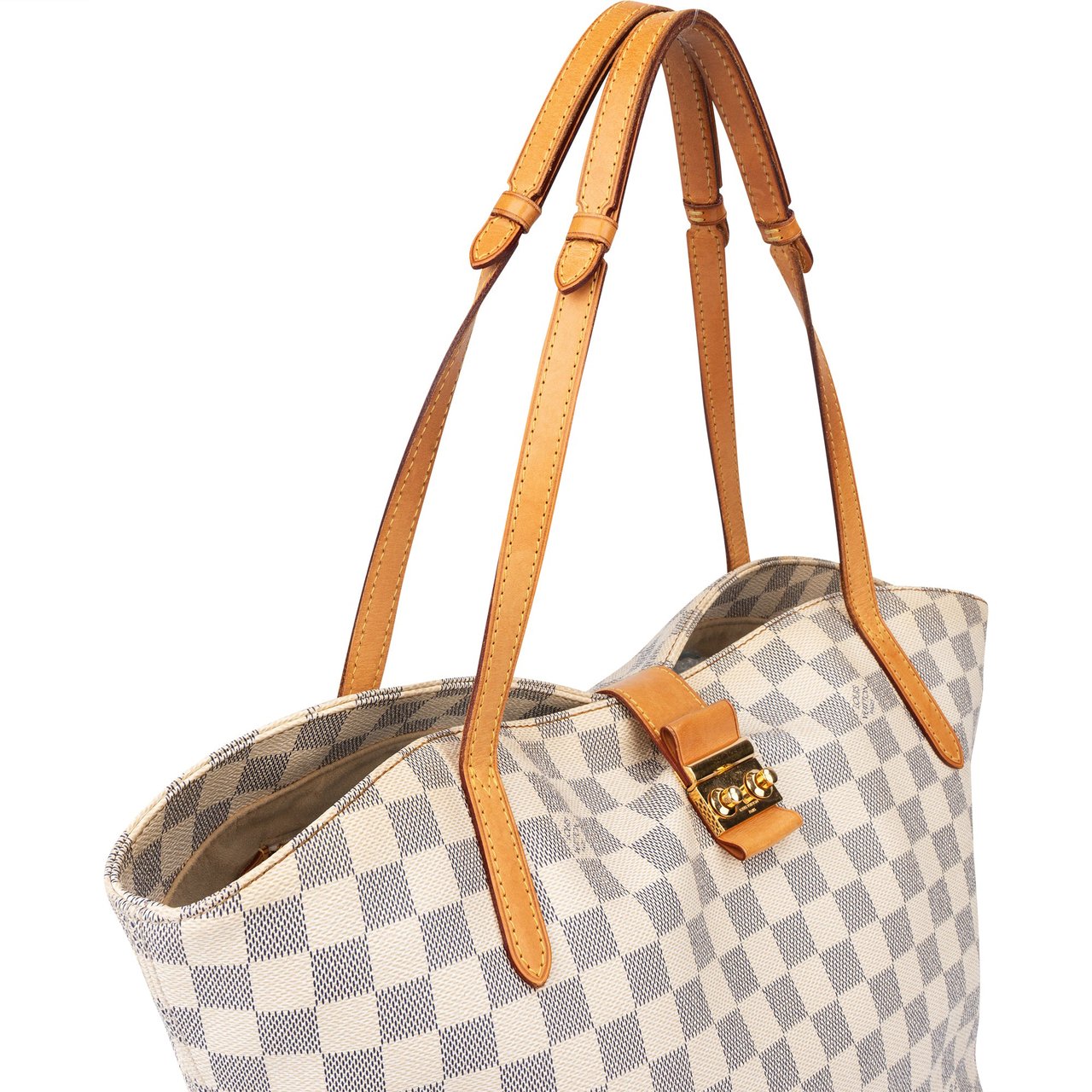 Louis Vuitton Damier Azur Monogram Salina PM Handbag Wit