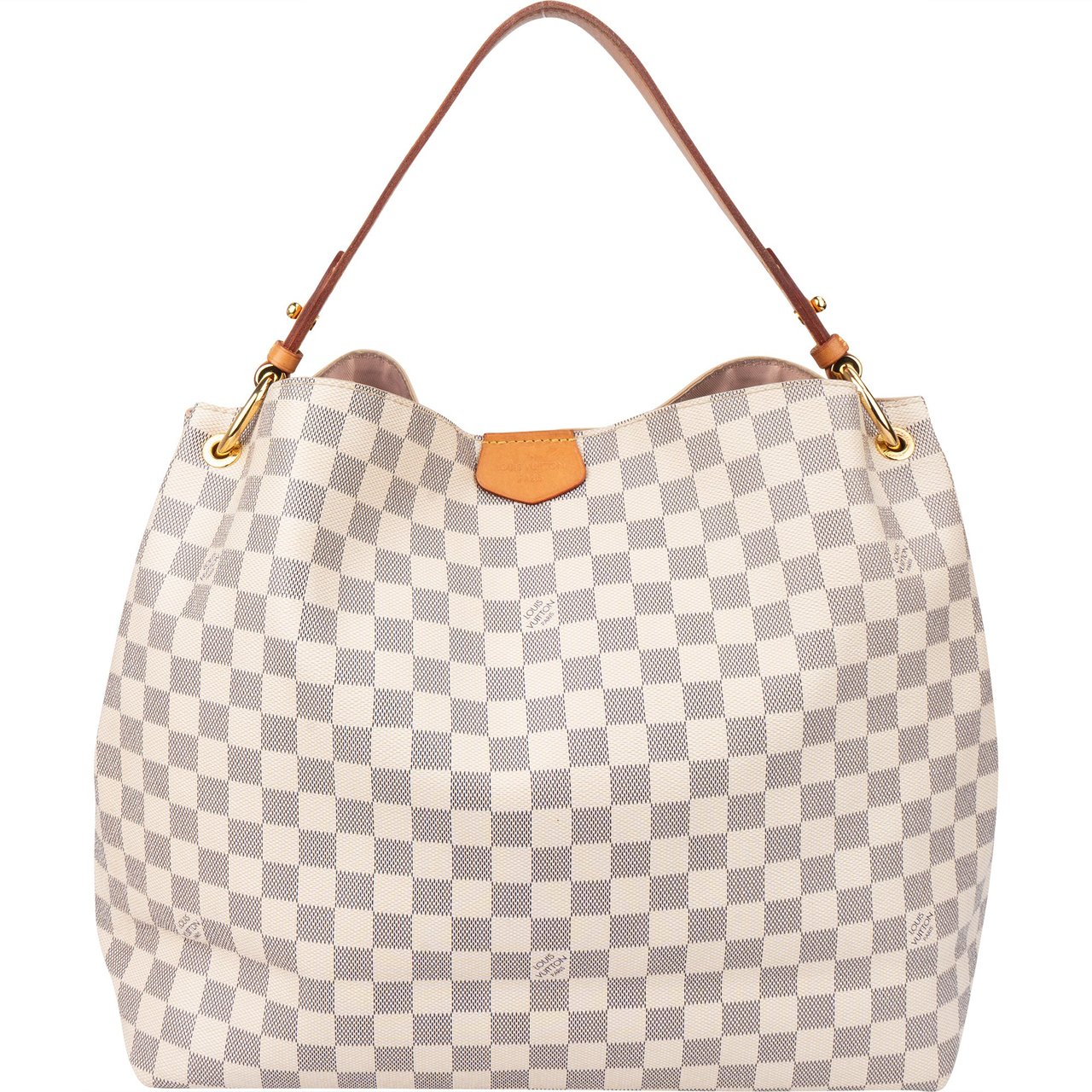 Louis Vuitton Louis Vuitton Damier Azur Monogram Graceful MM Handbag Wit