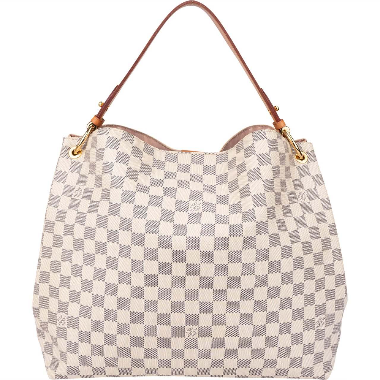 Louis Vuitton Damier Azur Monogram Graceful MM Handbag Wit