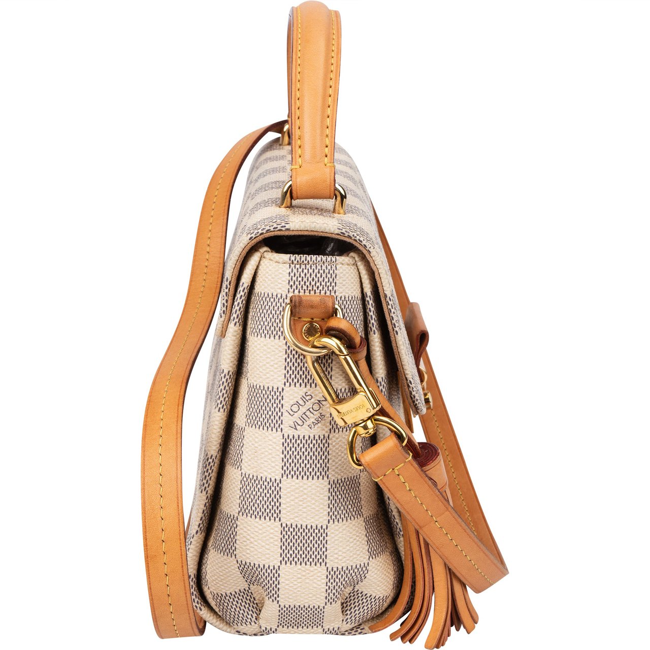 Louis Vuitton Damier Azur Monogram Croisette Handbag Wit