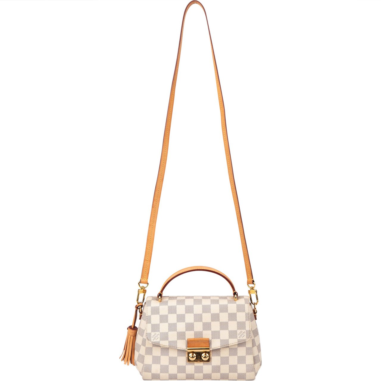 Louis Vuitton Louis Vuitton Damier Azur Monogram Croisette Handbag Wit