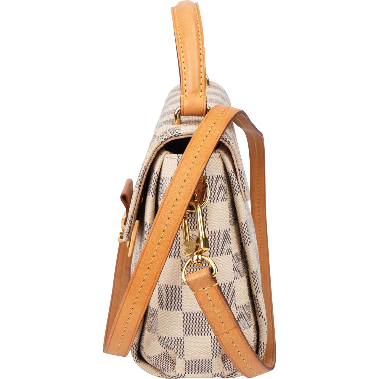 Louis Vuitton Damier Azur Monogram Croisette Handbag Wit