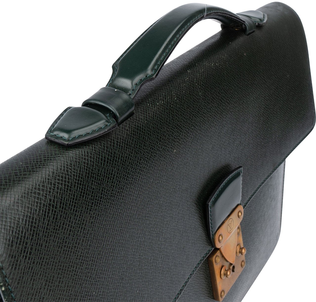 Louis Vuitton Louis Vuitton Vert Taiga leather Serviette Kourad Business Handbag Groen