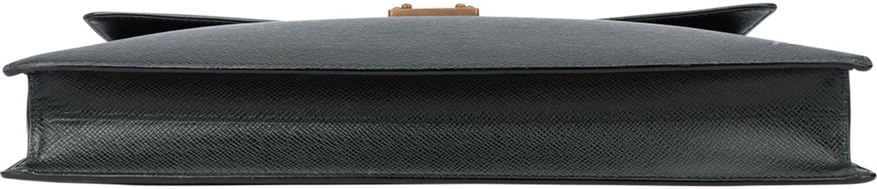 Louis Vuitton Vert Taiga leather Serviette Kourad Business Handbag Groen