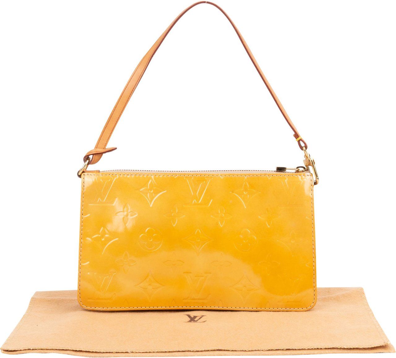 Louis Vuitton Louis Vuitton Vernis Monogram Lexington Pochette Handbag Geel