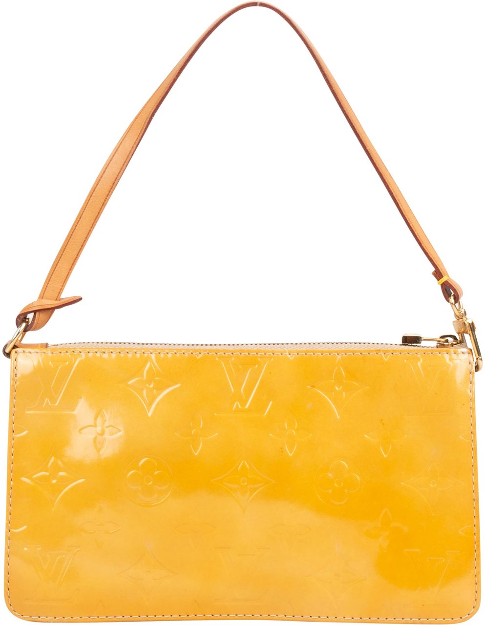 Louis Vuitton Vernis Monogram Lexington Pochette Handbag Geel