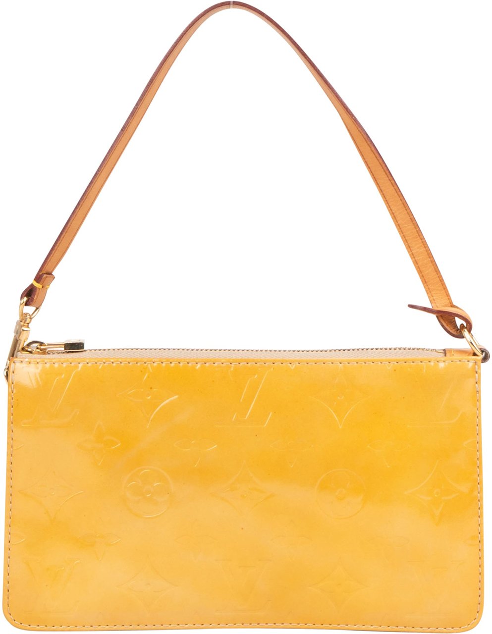 Louis Vuitton Vernis Monogram Lexington Pochette Handbag Geel