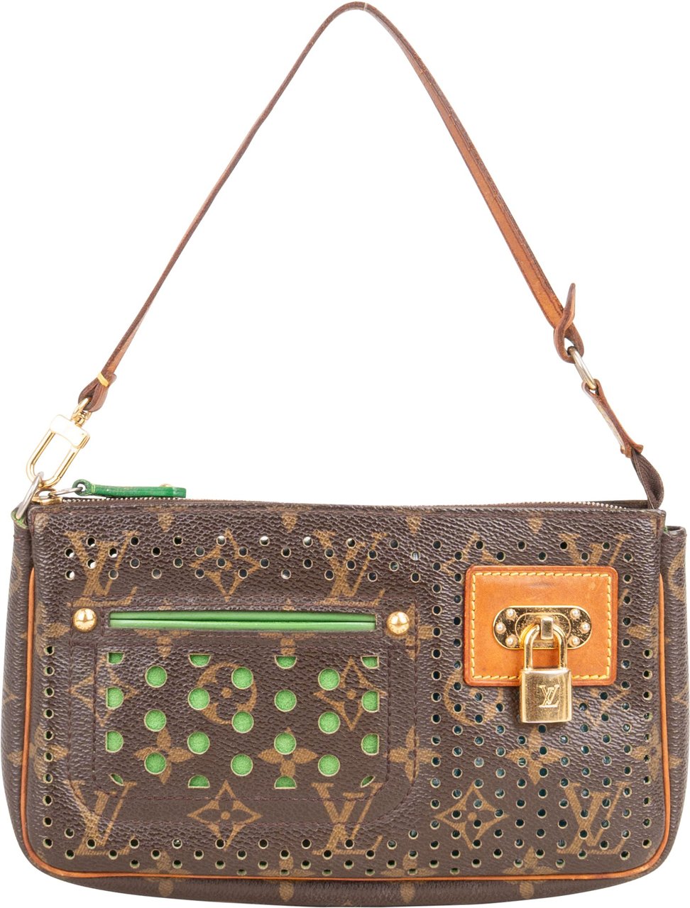 Louis Vuitton Louis Vuitton Limited Perforated Canvas Monogram Pochette Accessoire Handbag Bruin