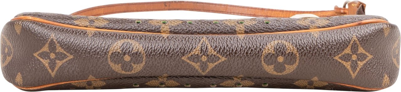 Louis Vuitton Limited Perforated Canvas Monogram Pochette Accessoire Handbag Bruin