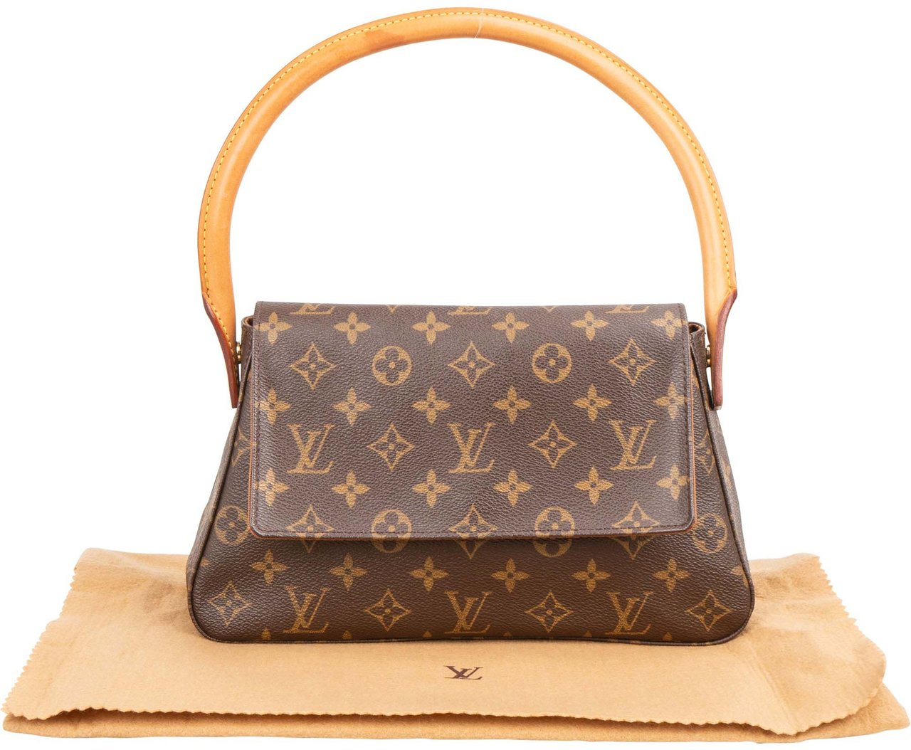 Louis Vuitton Canvas Monogram Looping PM Handbag Bruin