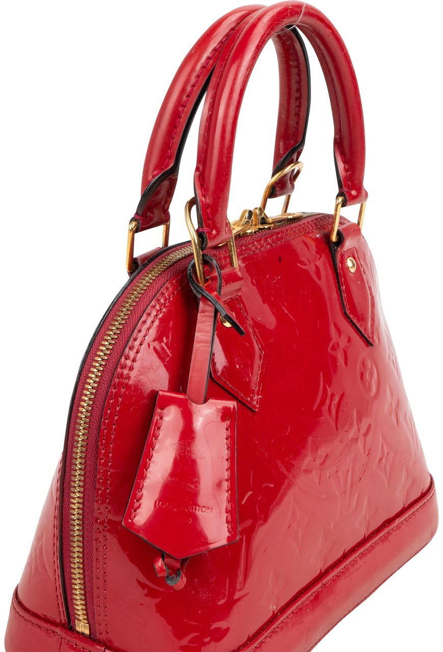 Louis Vuitton Louis Vuitton Pomme Vernis Monogram Alma BB Handbag Rood