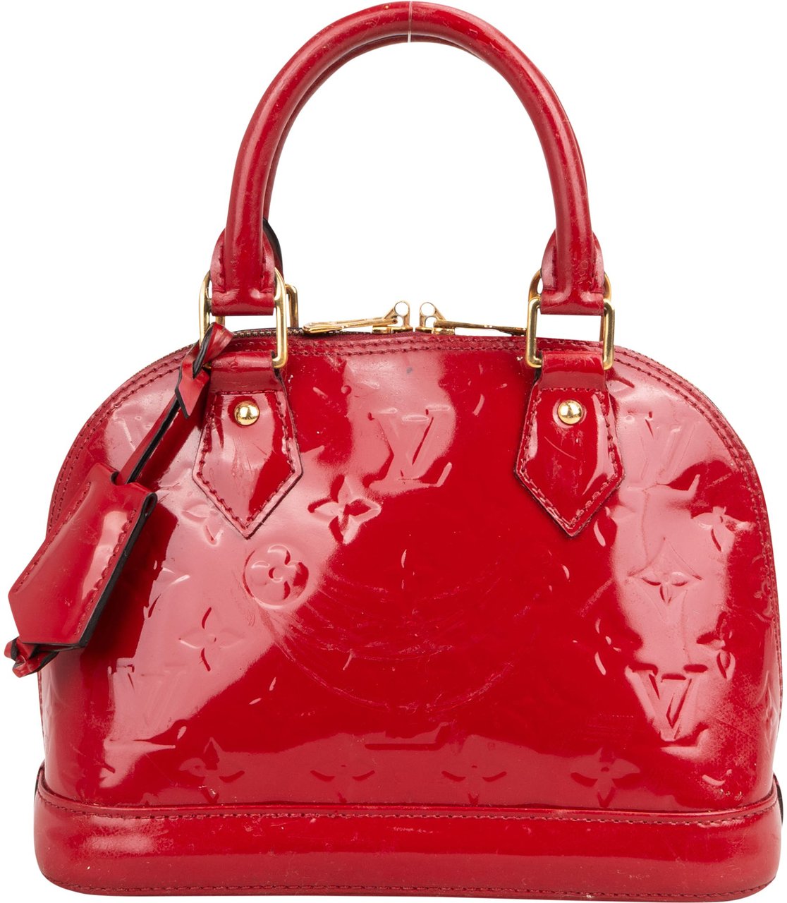 Louis Vuitton Louis Vuitton Pomme Vernis Monogram Alma BB Handbag Rood