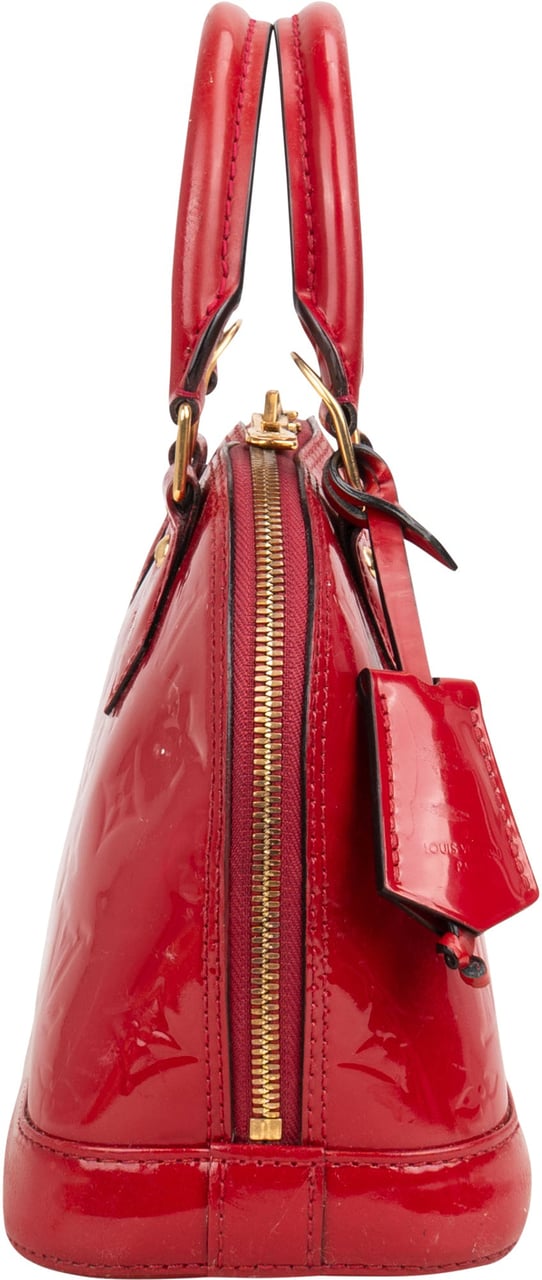 Louis Vuitton Louis Vuitton Pomme Vernis Monogram Alma BB Handbag Rood