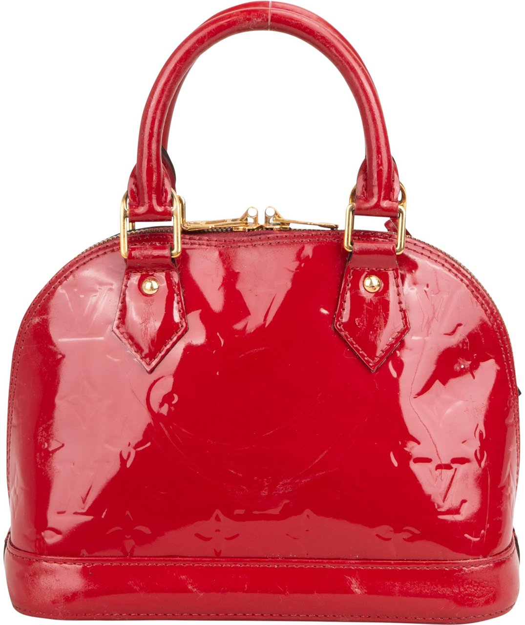Louis Vuitton Louis Vuitton Pomme Vernis Monogram Alma BB Handbag Rood