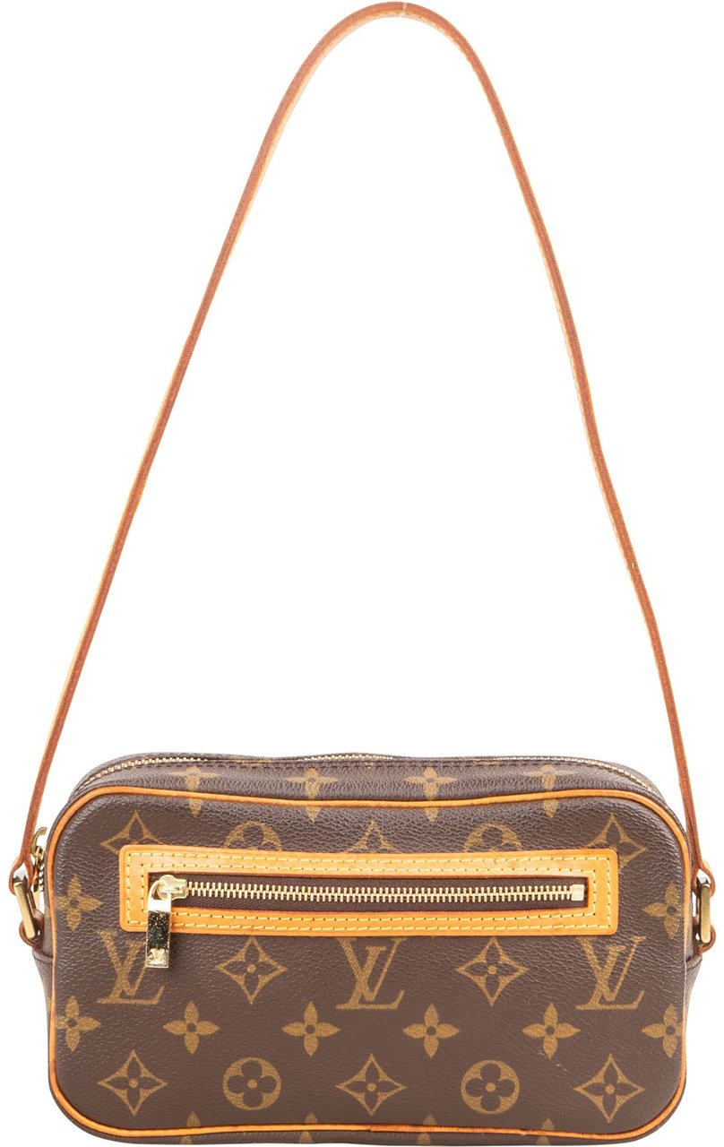 Louis Vuitton Louis Vuitton Canvas Monogram Pochette Cite Shoulder Bag Bruin