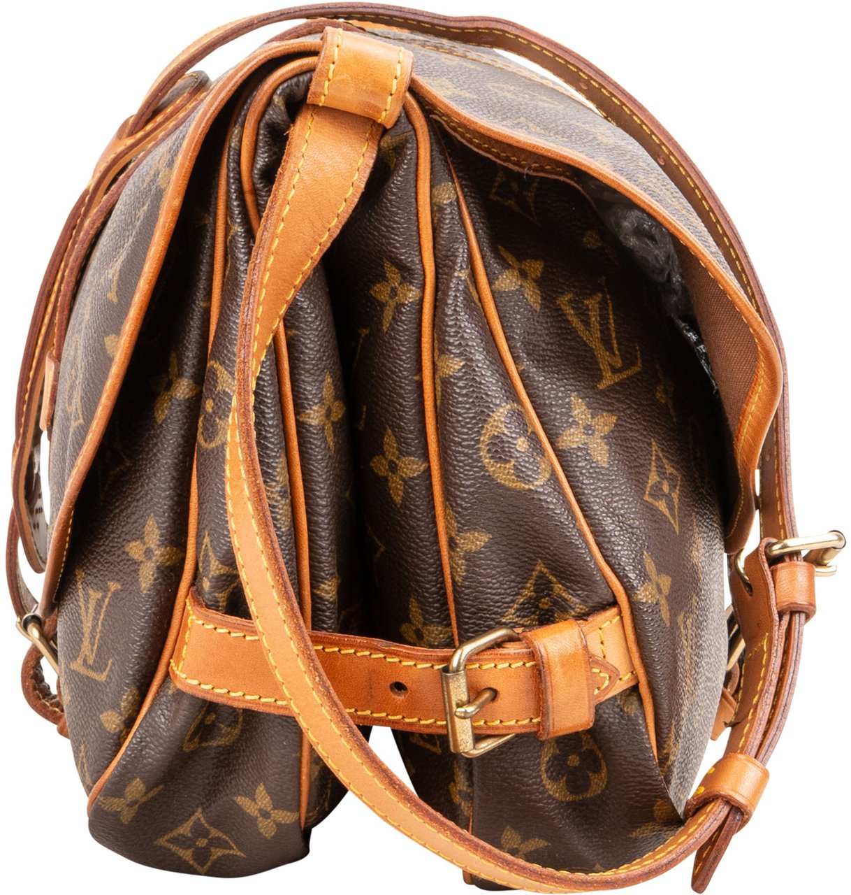 Louis Vuitton Louis Vuitton Canvas Monogram Saumur 30 Crossbody Bag Bruin
