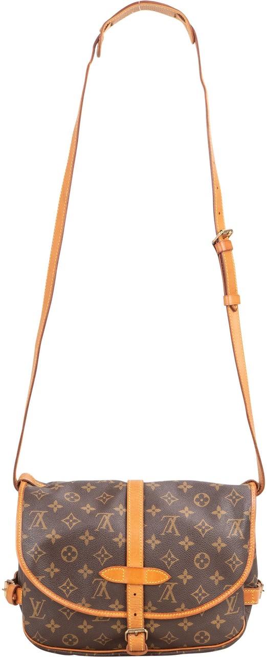 Louis Vuitton Louis Vuitton Canvas Monogram Saumur 30 Crossbody Bag Bruin
