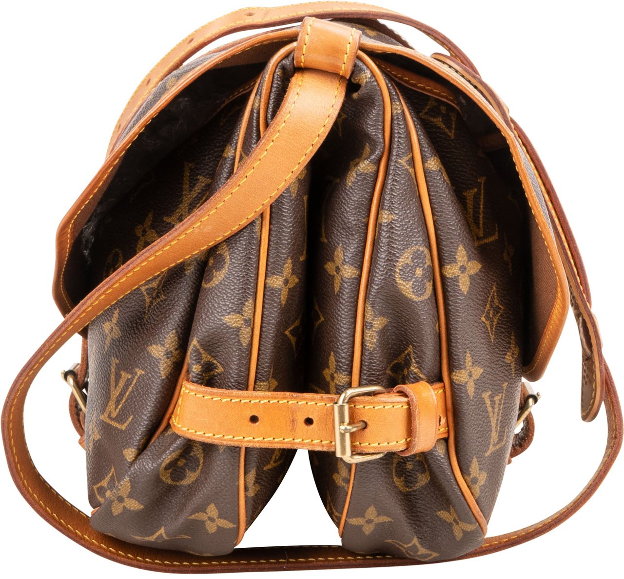 Louis Vuitton Louis Vuitton Canvas Monogram Saumur 30 Crossbody Bag Bruin